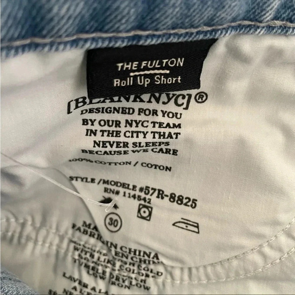 BlankNYC the Fulton roll up denim shorts - Picture 5 of 7
